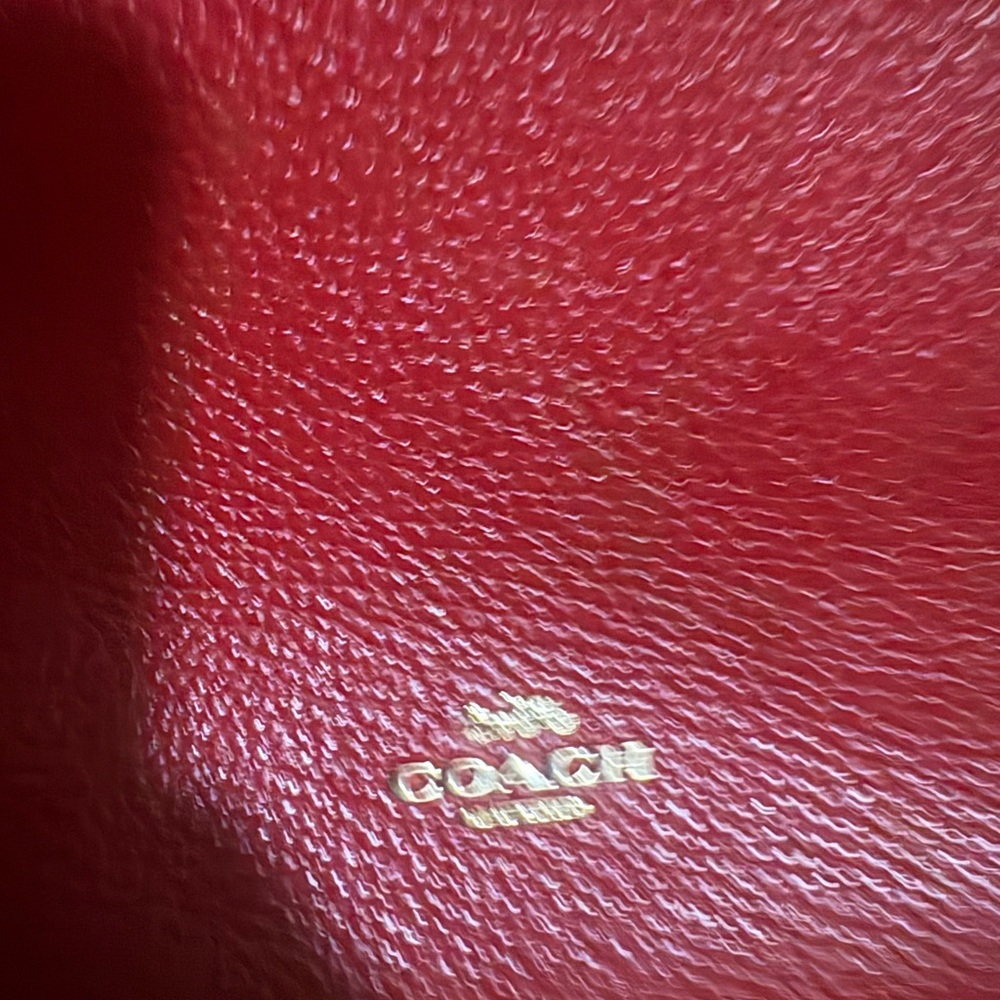 Coach Cherry Red Leather bucket bag
